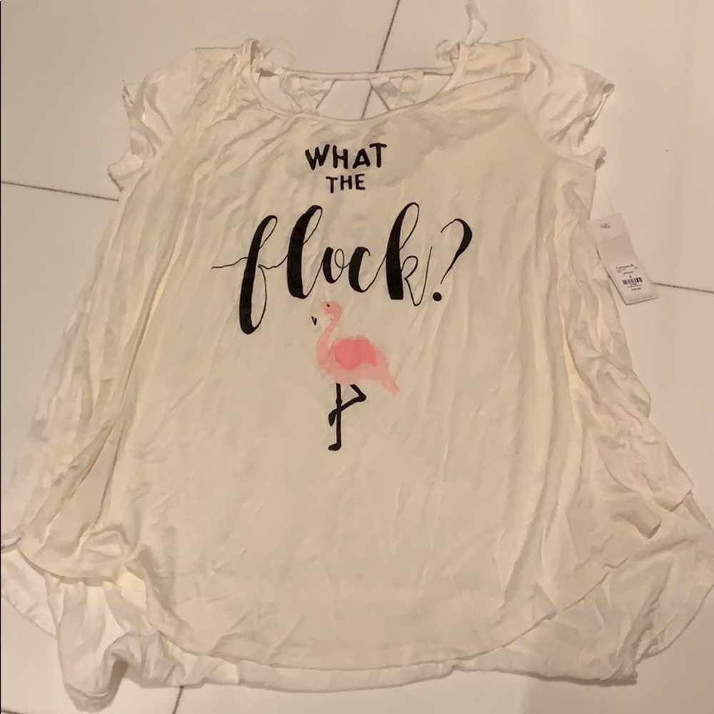 What The Flock Flamingo Tee Size S
